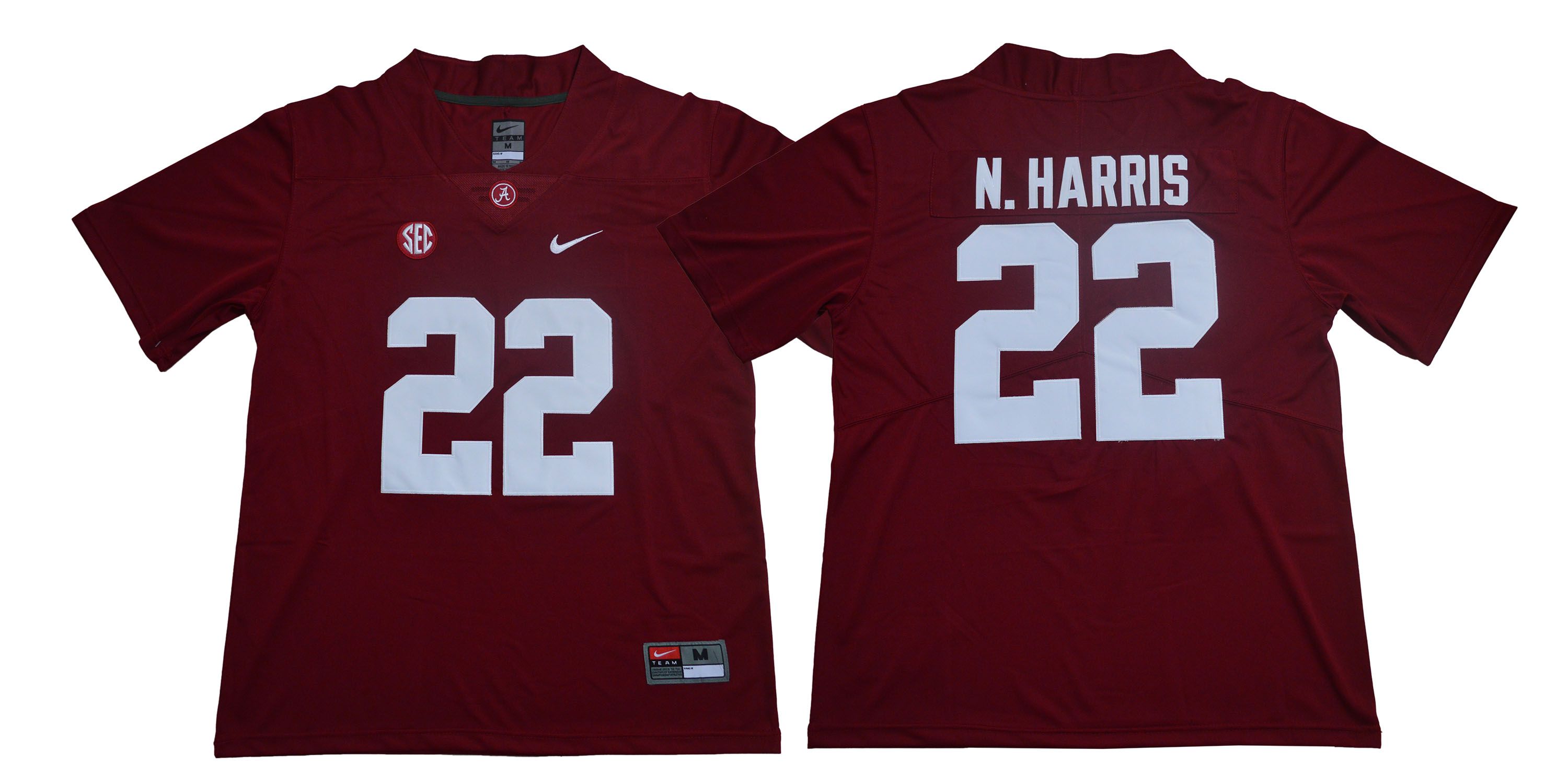 Men Alabama Crimson Tide 22 N.Harris Red Legendary Edition NCAA Jerseys